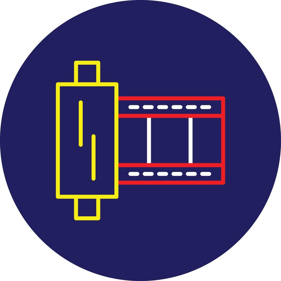 Film Strip Line Multicolor vector