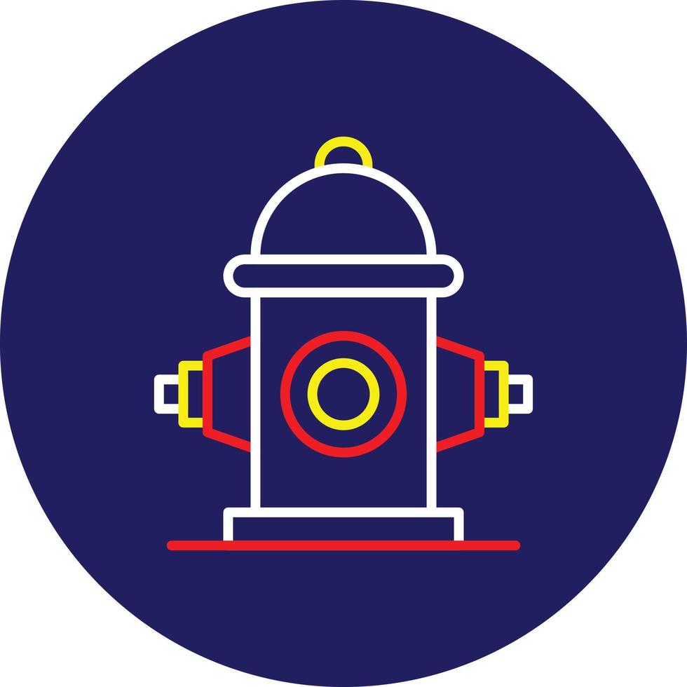 Fire Hydrant Line Multicolor vector