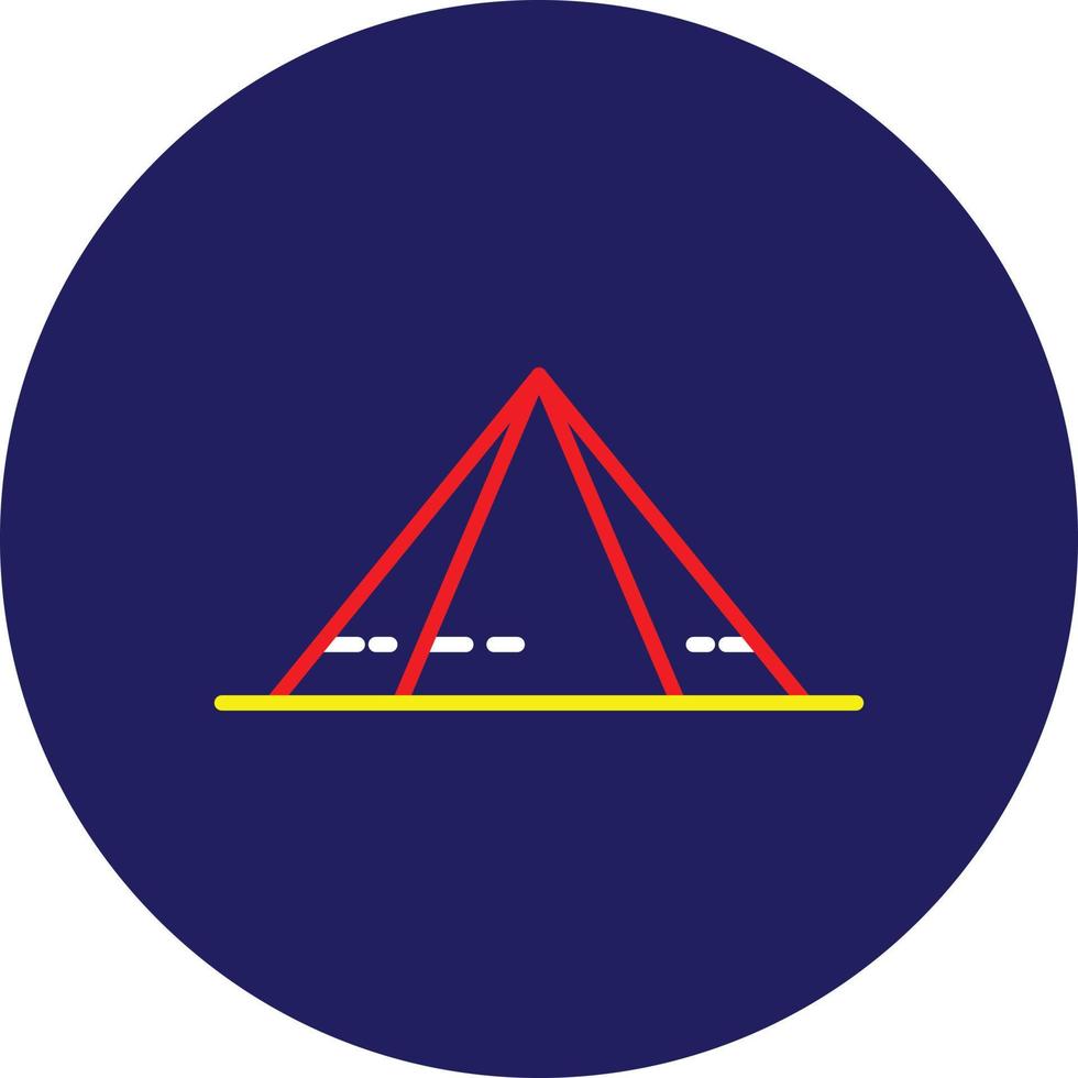 línea piramidal multicolor vector