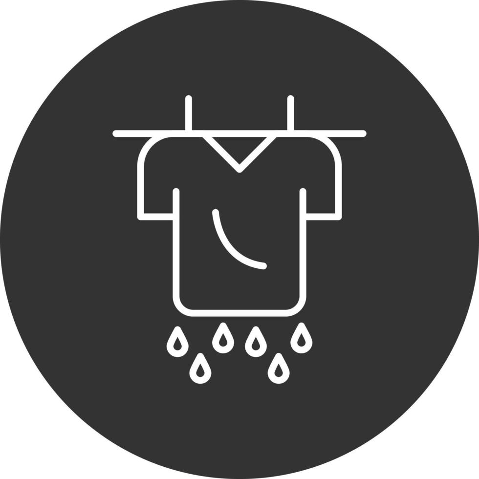 Drying Line Inverted Icon vector