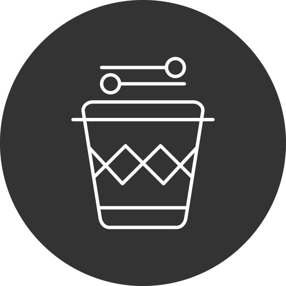 Drum Line Inverted Icon vector