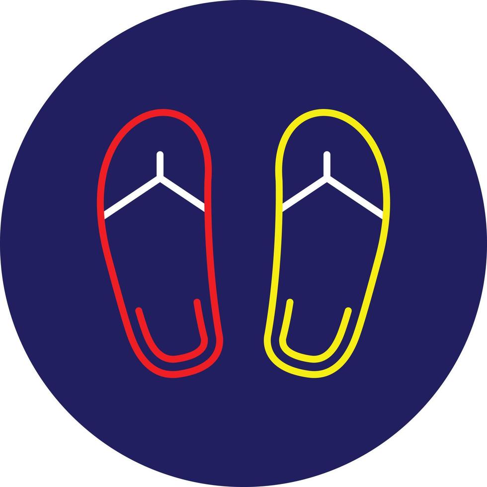 Flip Flops Line Multicolor vector