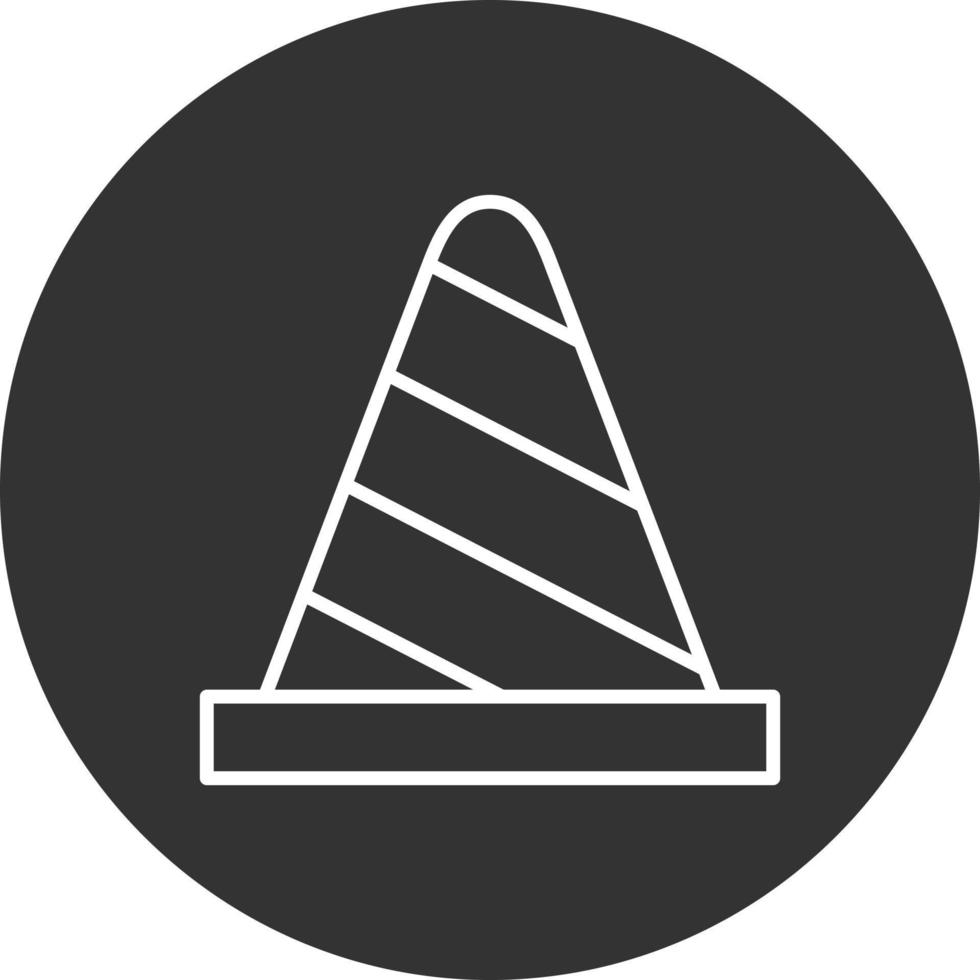 Cone Line Inverted Icon vector