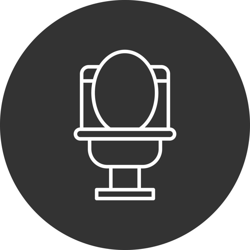 Wc Line Inverted Icon vector