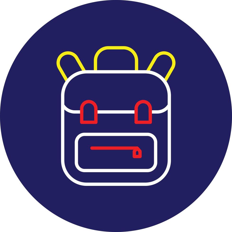 Backpack Flat Circle vector