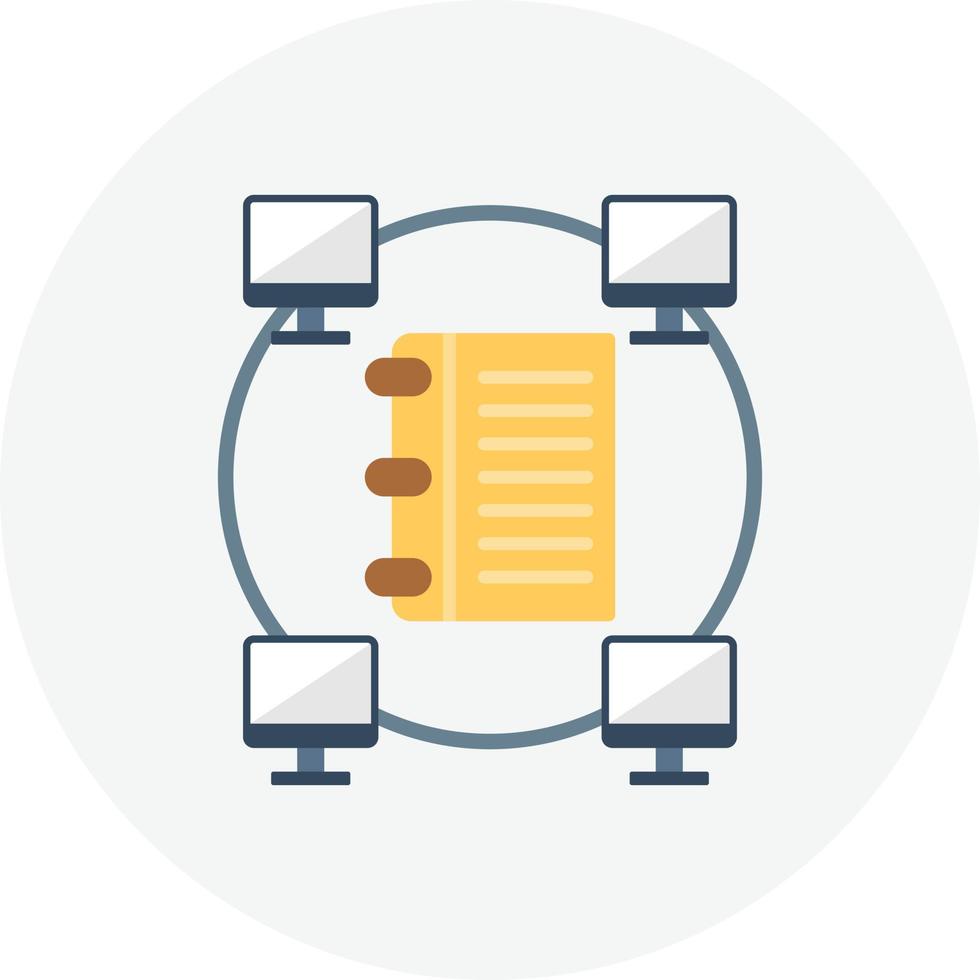 Database Flat Circle vector
