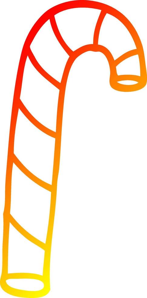 warm gradient line drawing cartoon pink candy canes vector