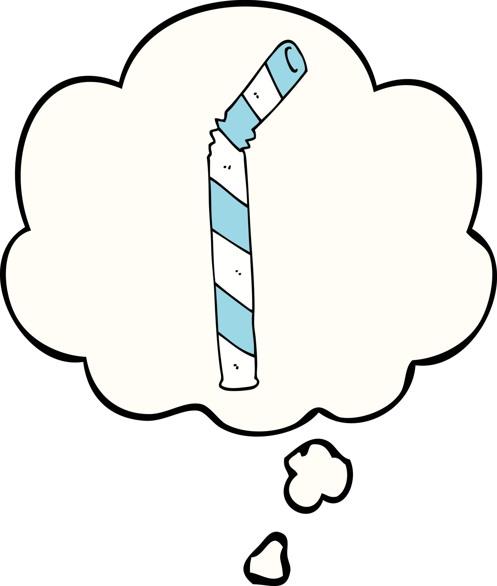 cartoon straw and thought bubble 9915843 Vector Art at Vecteezy