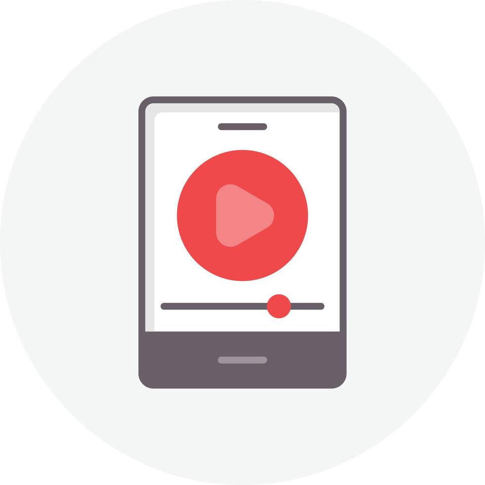 Video Tutorial Flat Circle vector