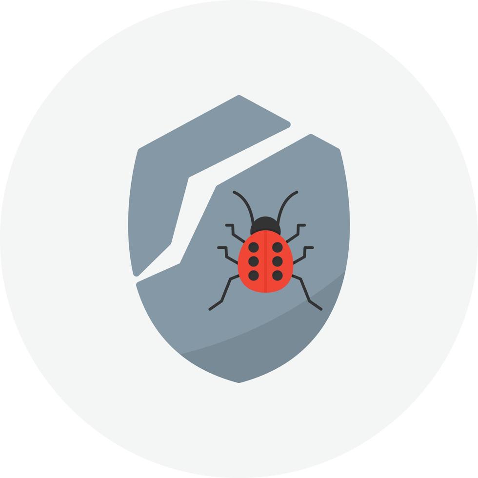 Broken Shield Flat Circle vector