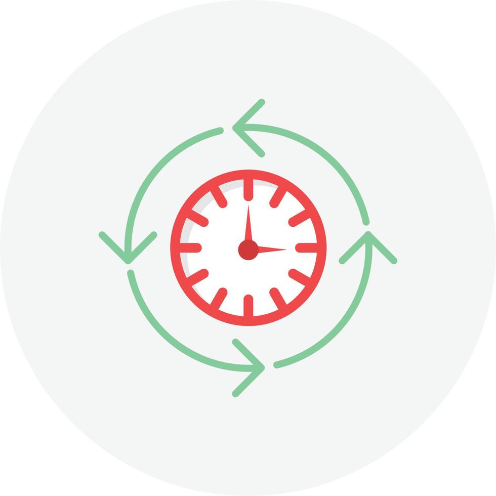 Processing Time Flat Circle vector