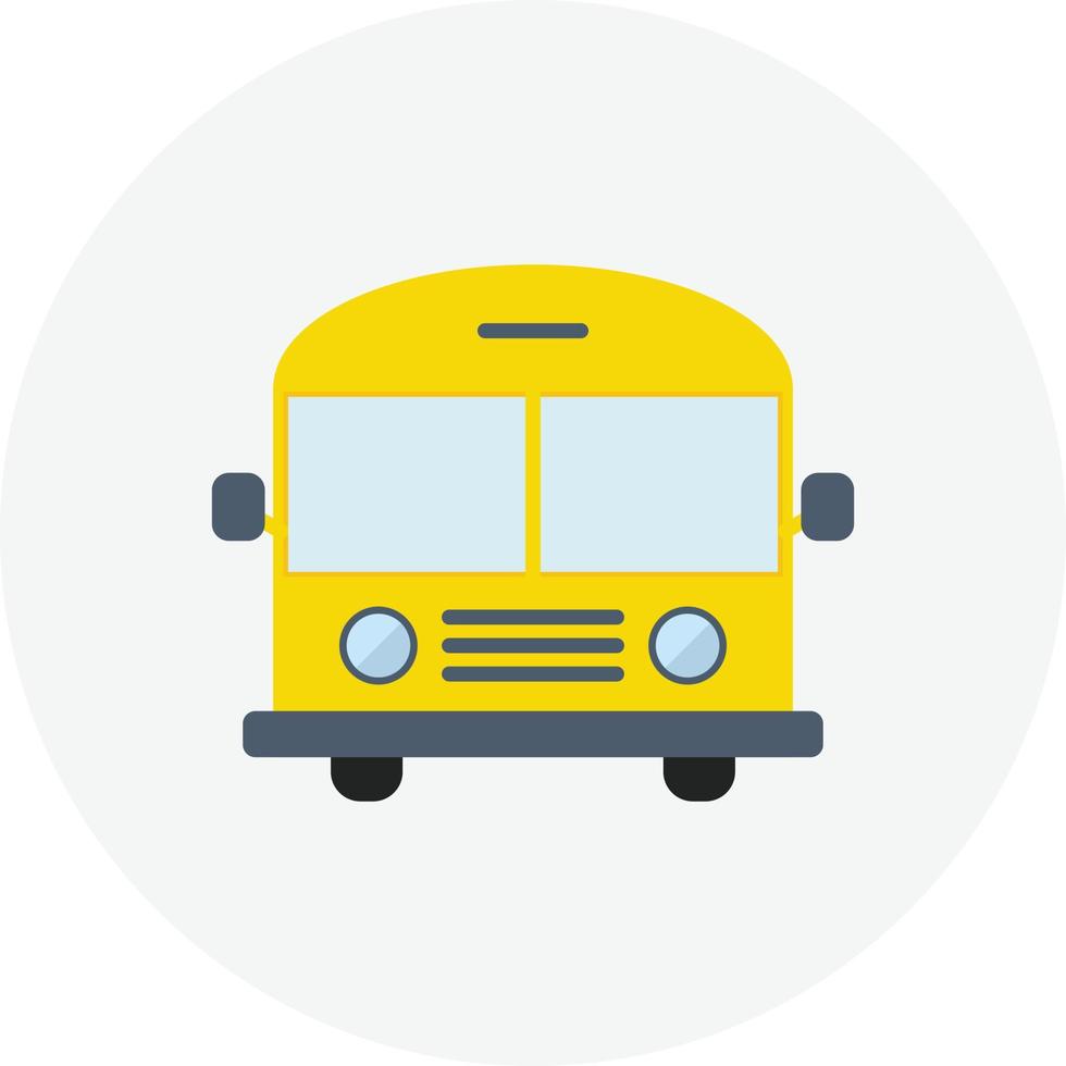 Bus Flat Circle vector