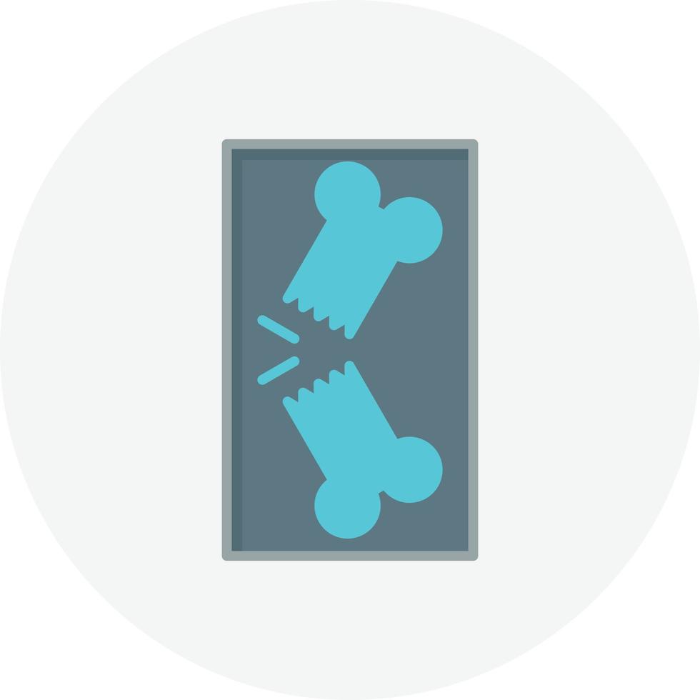 Broken Bone Flat Circle vector