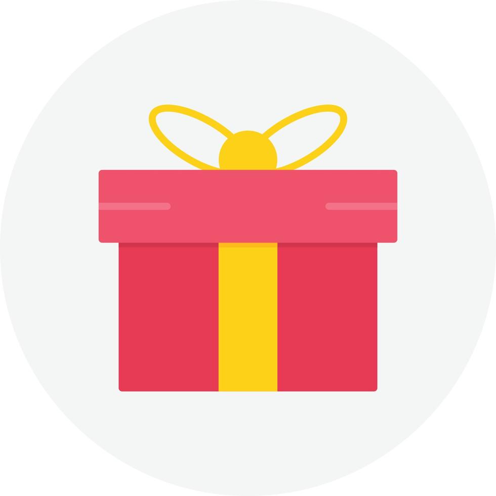 círculo plano de caja de regalo vector