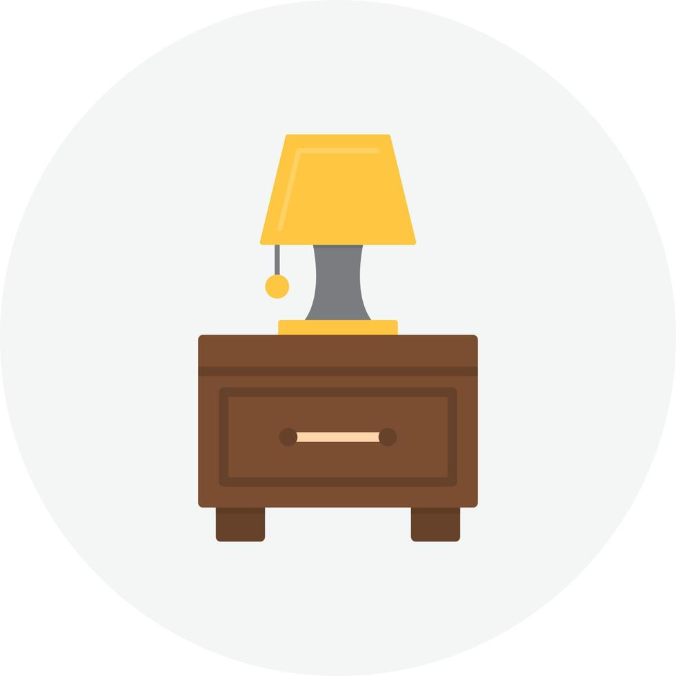 Nightstand Flat Circle vector