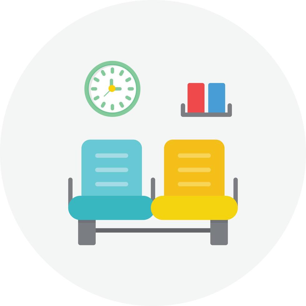 Waiting Room Flat Circle vector