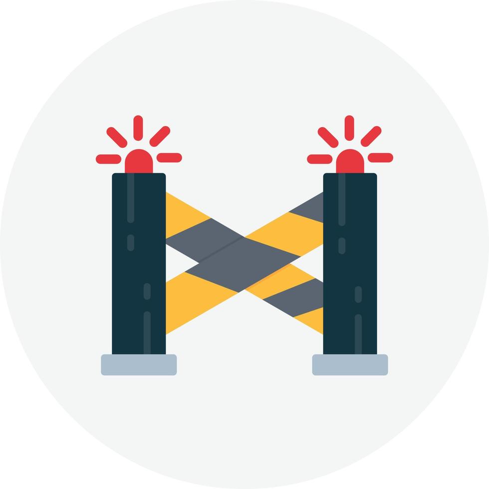 Police Line Flat Circle vector