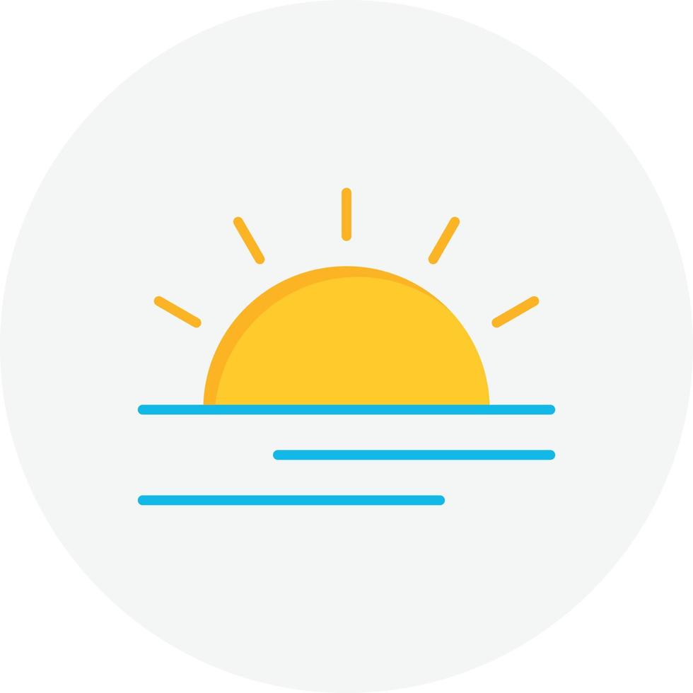 Sunset Flat Circle vector
