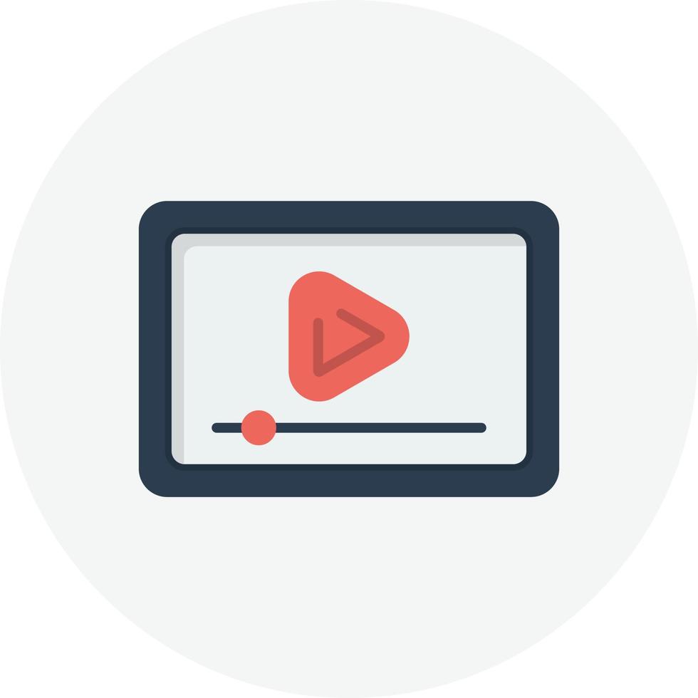 Video Player Flat Circle vector