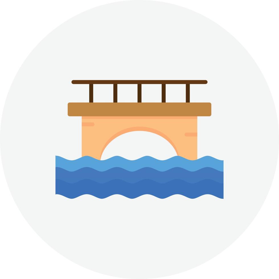 Bridge Flat Circle vector