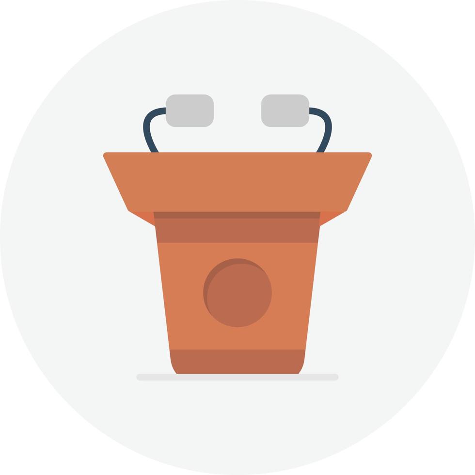 Lectern Flat Circle vector