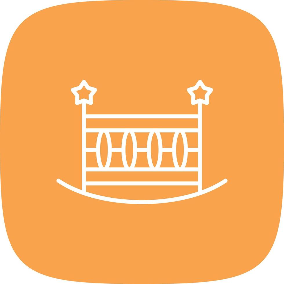 Crib Line Round Corner vector