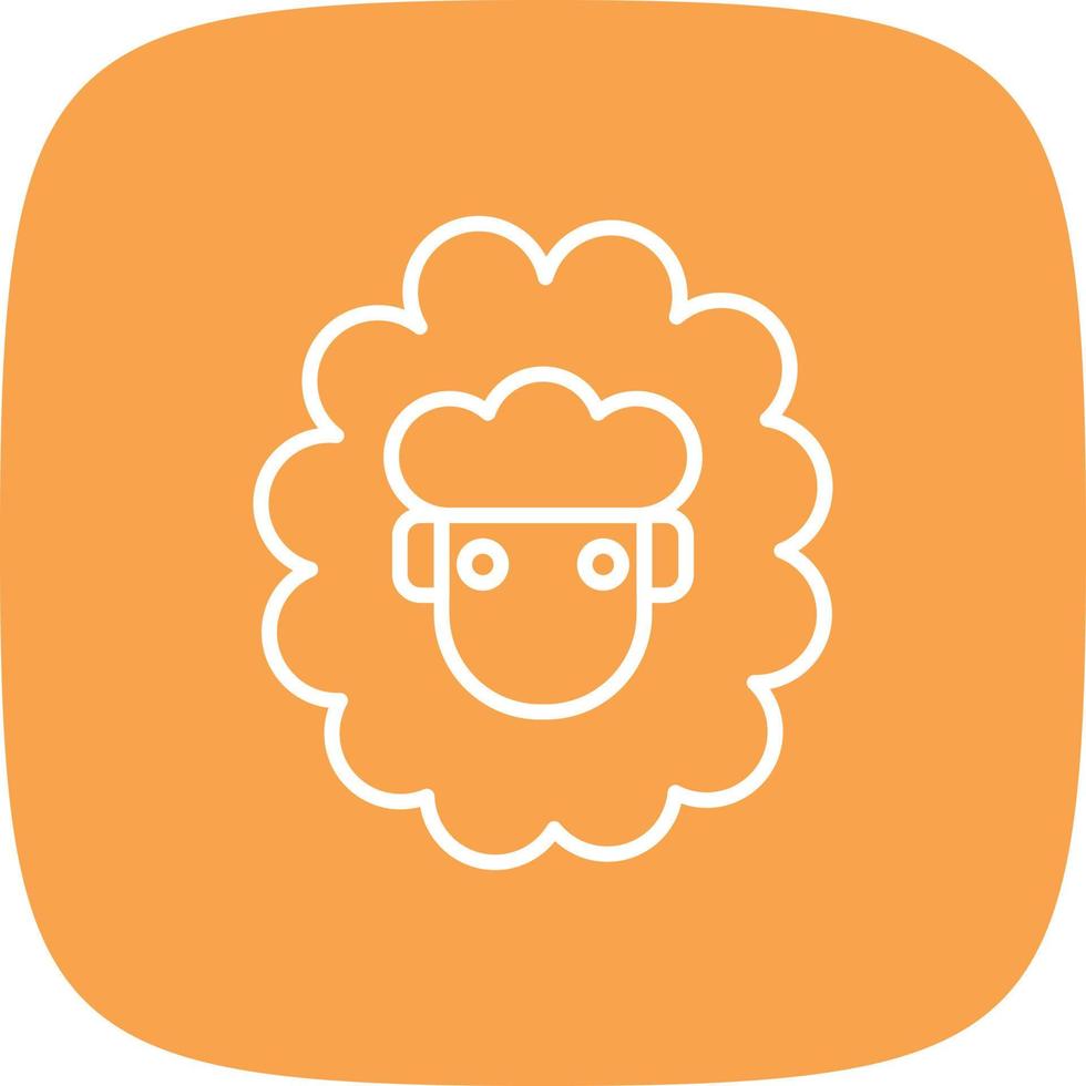 Sheep Line Round Corner vector