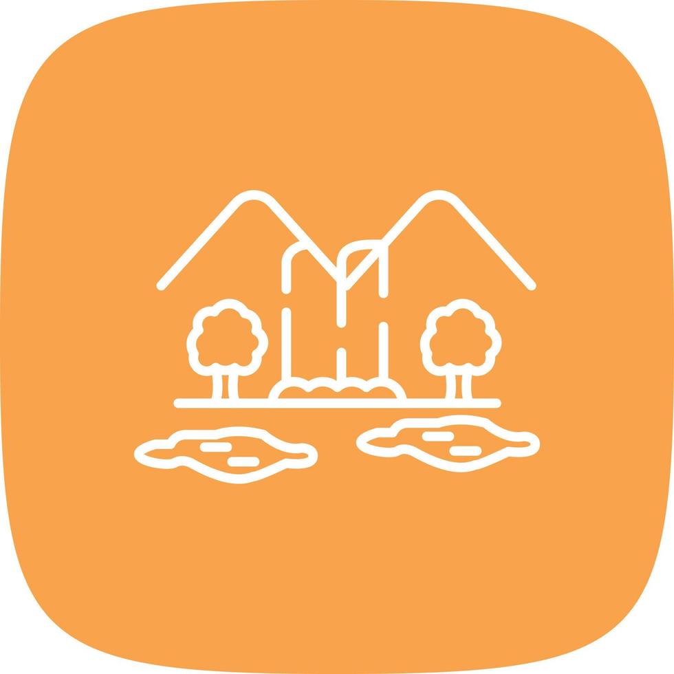 Waterfall Line Round Corner vector