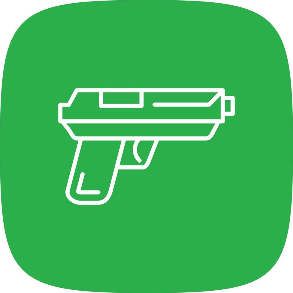 Gun Line Round Corner vector
