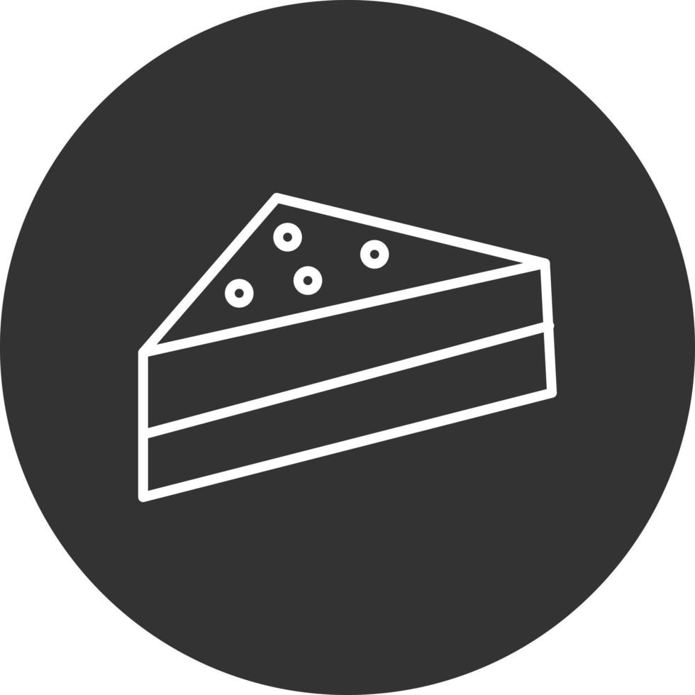 Cake Line Inverted Icon vector