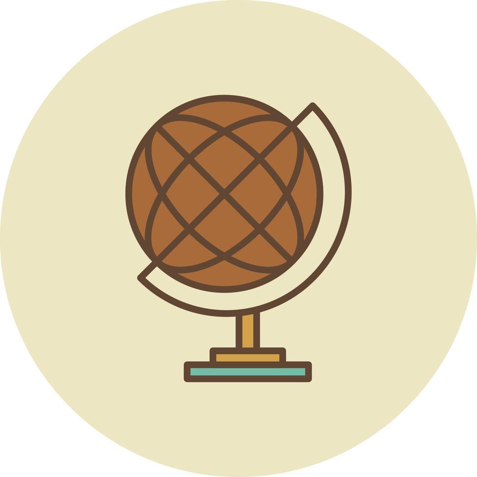 Globe Filled Retro vector