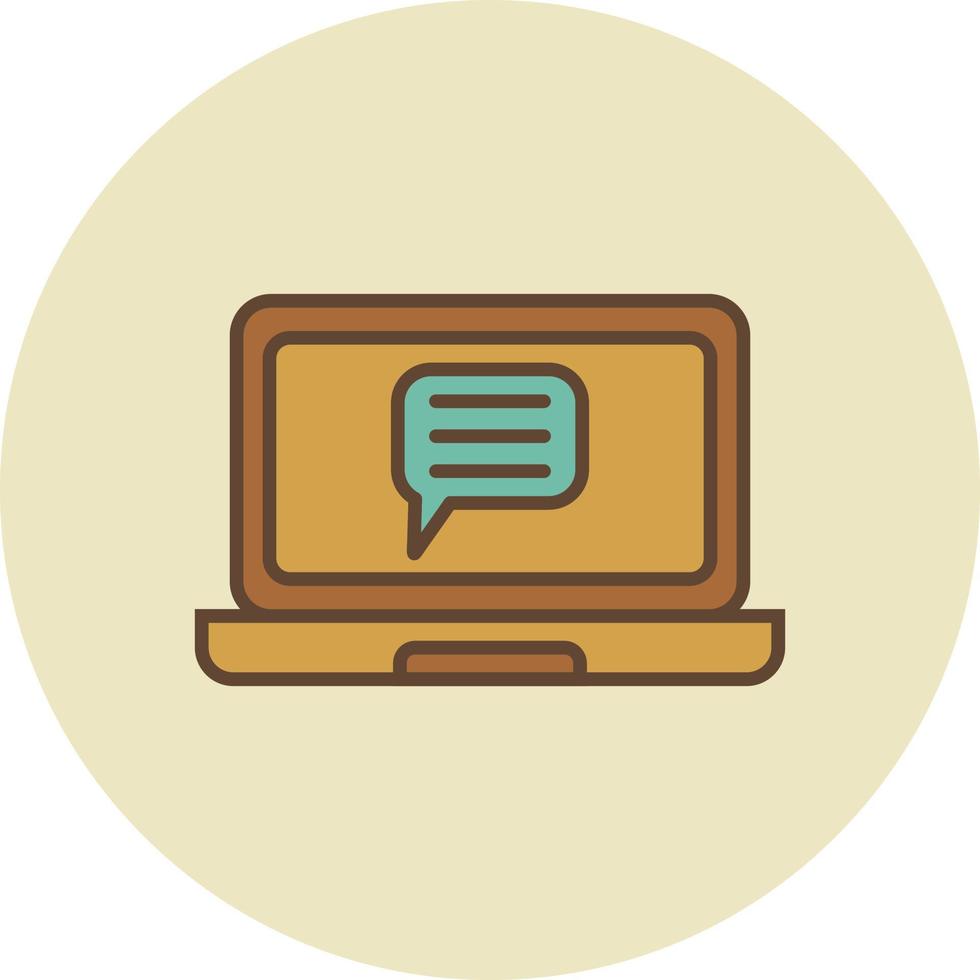 Laptop Mail Filled Retro vector