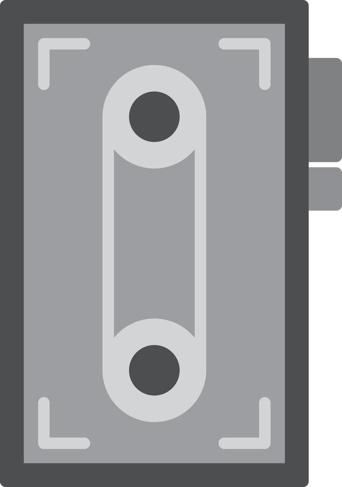 Audio Recorder Flat Greyscale vector