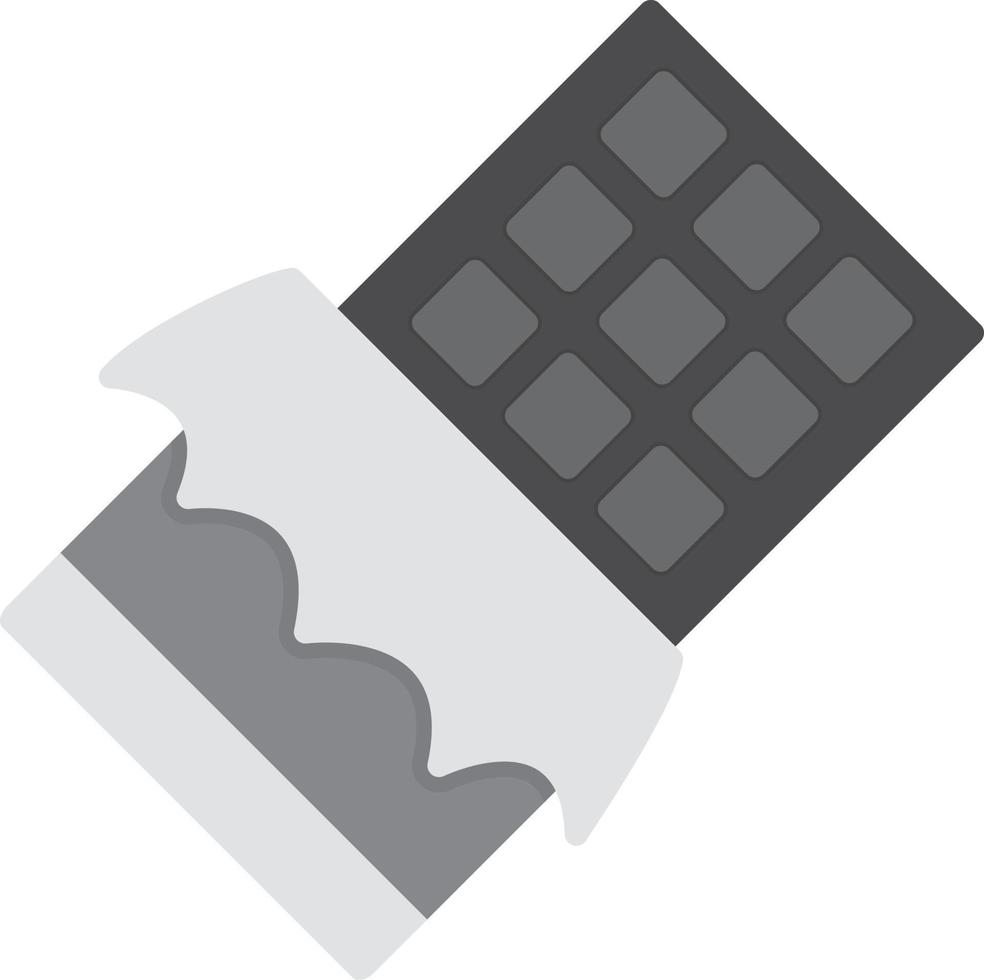 Chocolate Bar Flat Greyscale vector