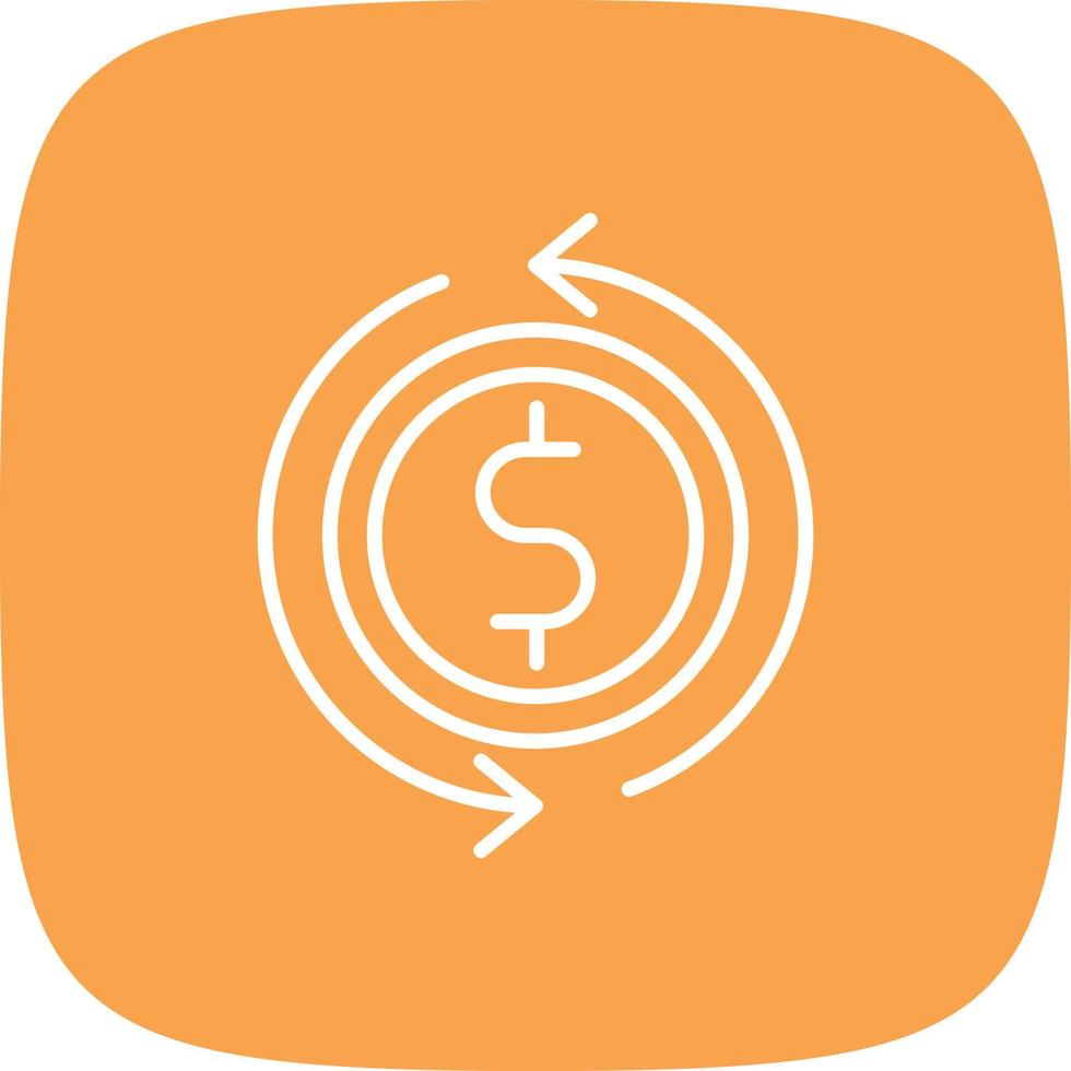 Money Exchange Line Round Corner vector
