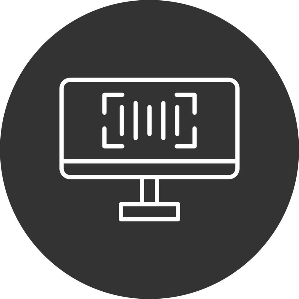 Scanner Line Inverted Icon vector