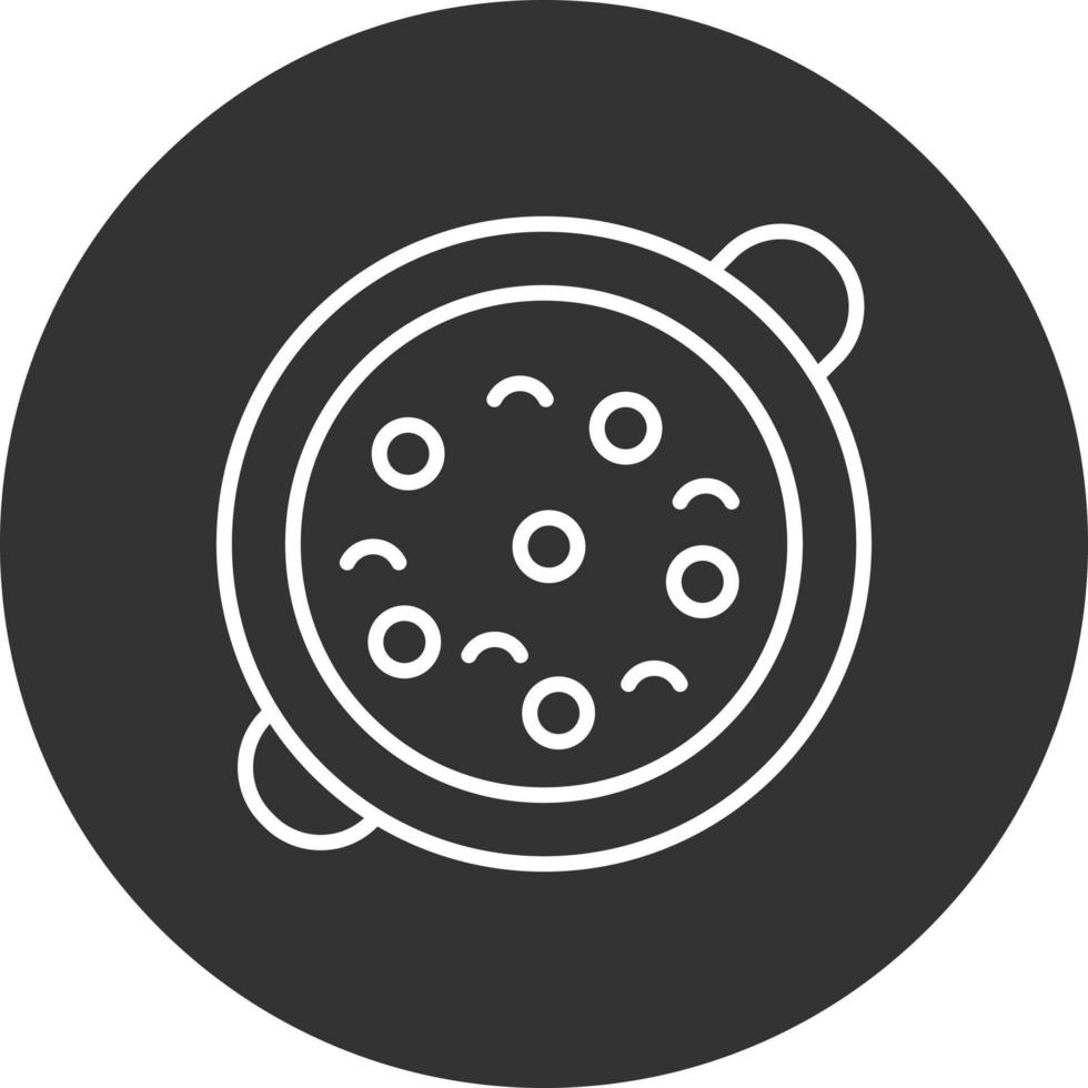 Paella Line Inverted Icon vector