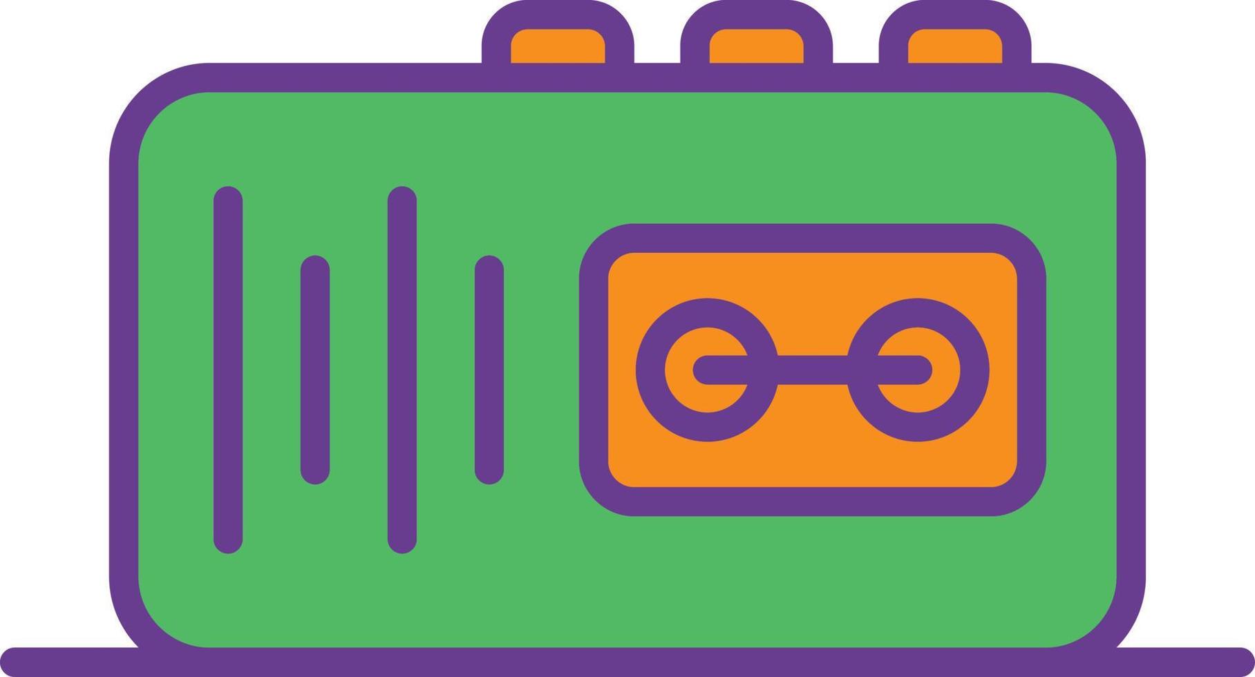 Tape Recorder Line Filled Two Color vector