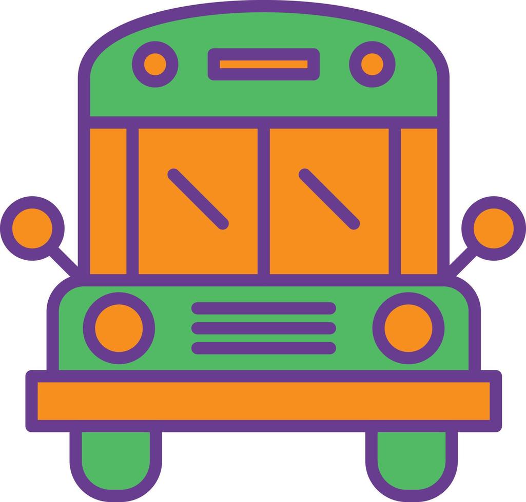 Bus Line Filled Two Color vector