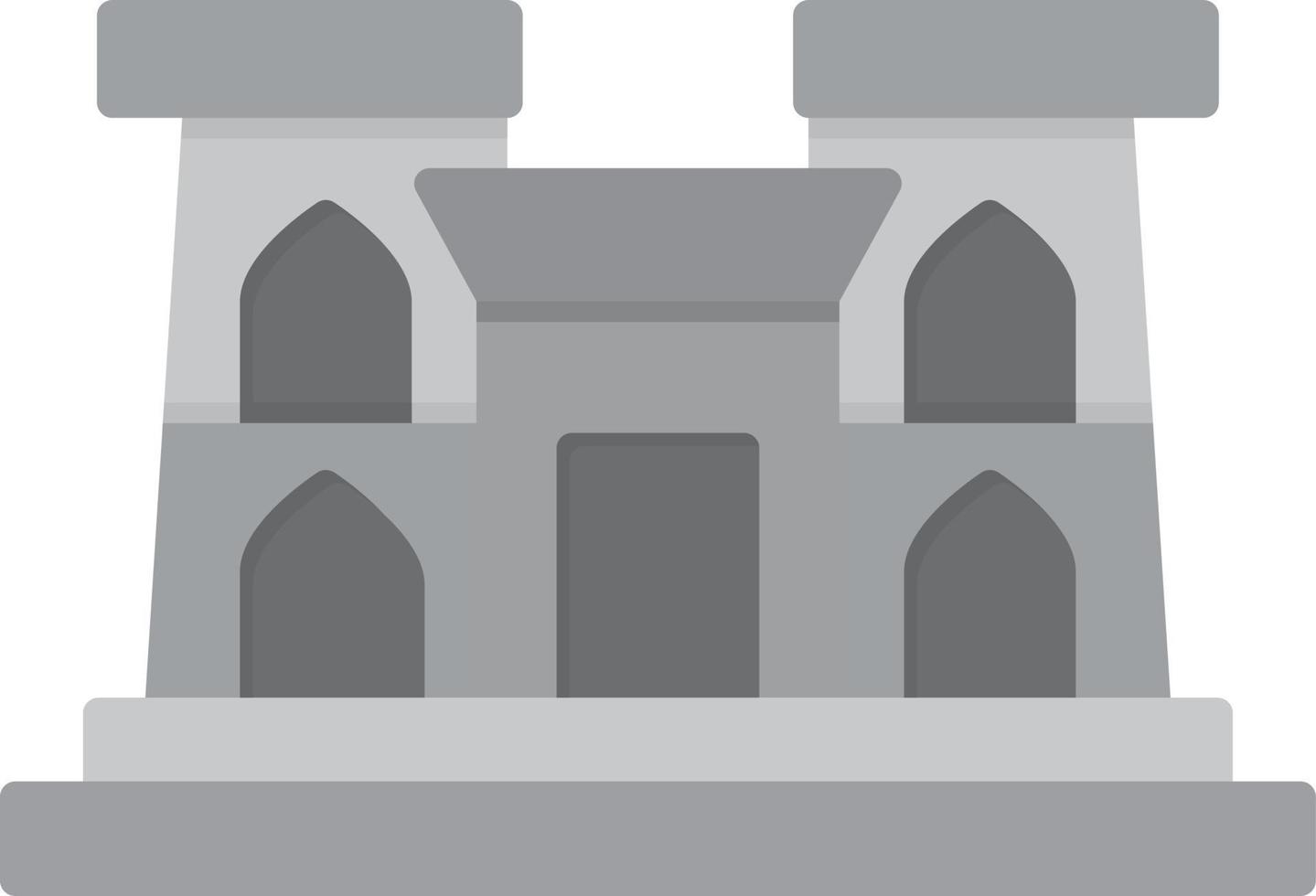 Luxor Temple Flat Greyscale vector