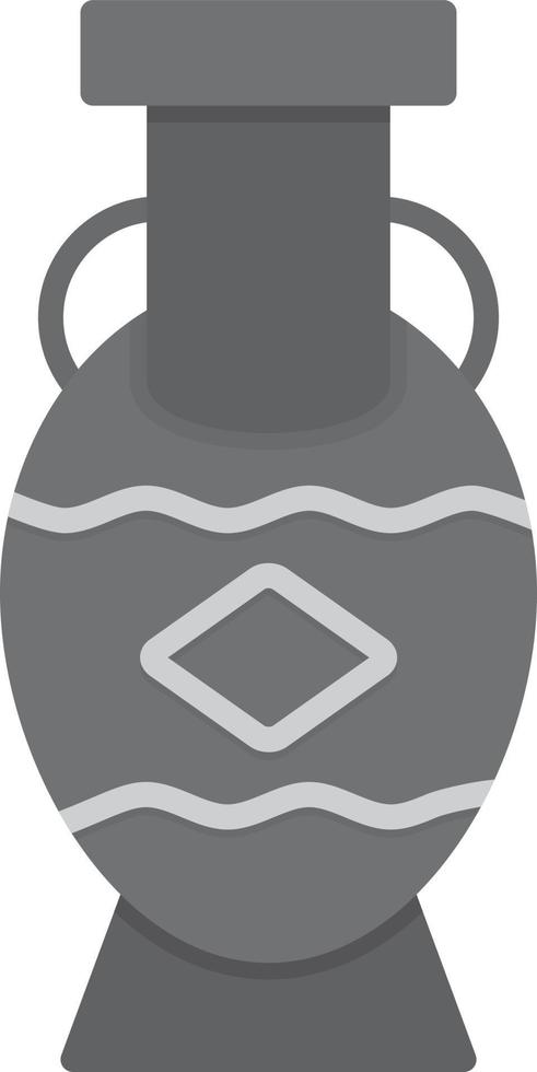 Vase Flat Greyscale vector