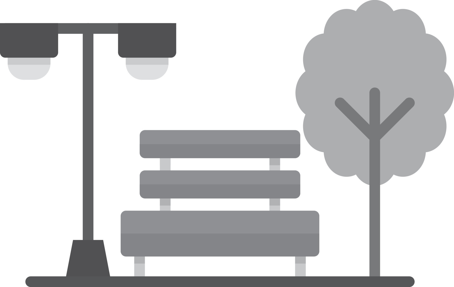 Park Flat Greyscale 9916834 Vector Art at Vecteezy