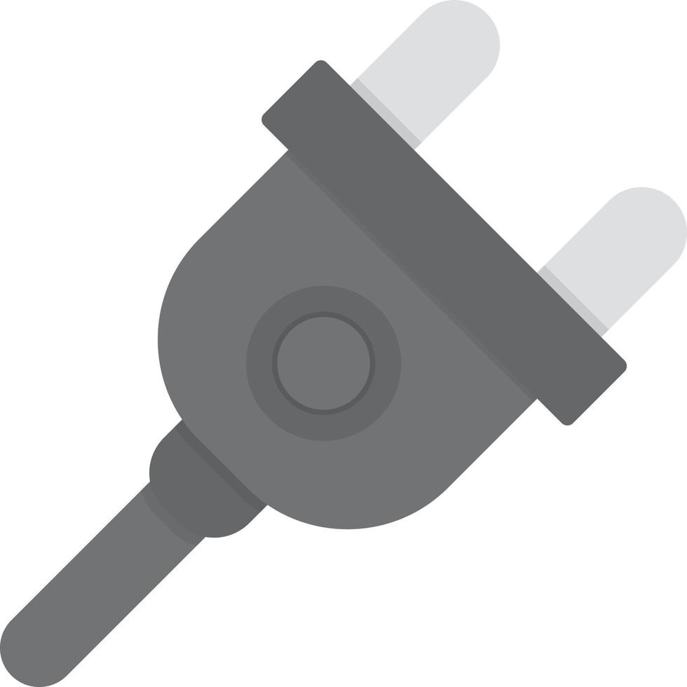 Plug Flat Greyscale vector