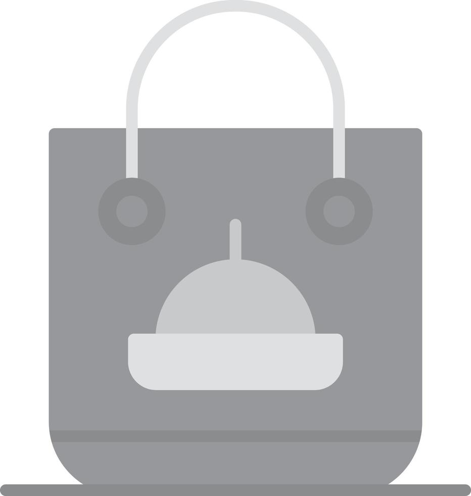 Bag Flat Greyscale vector