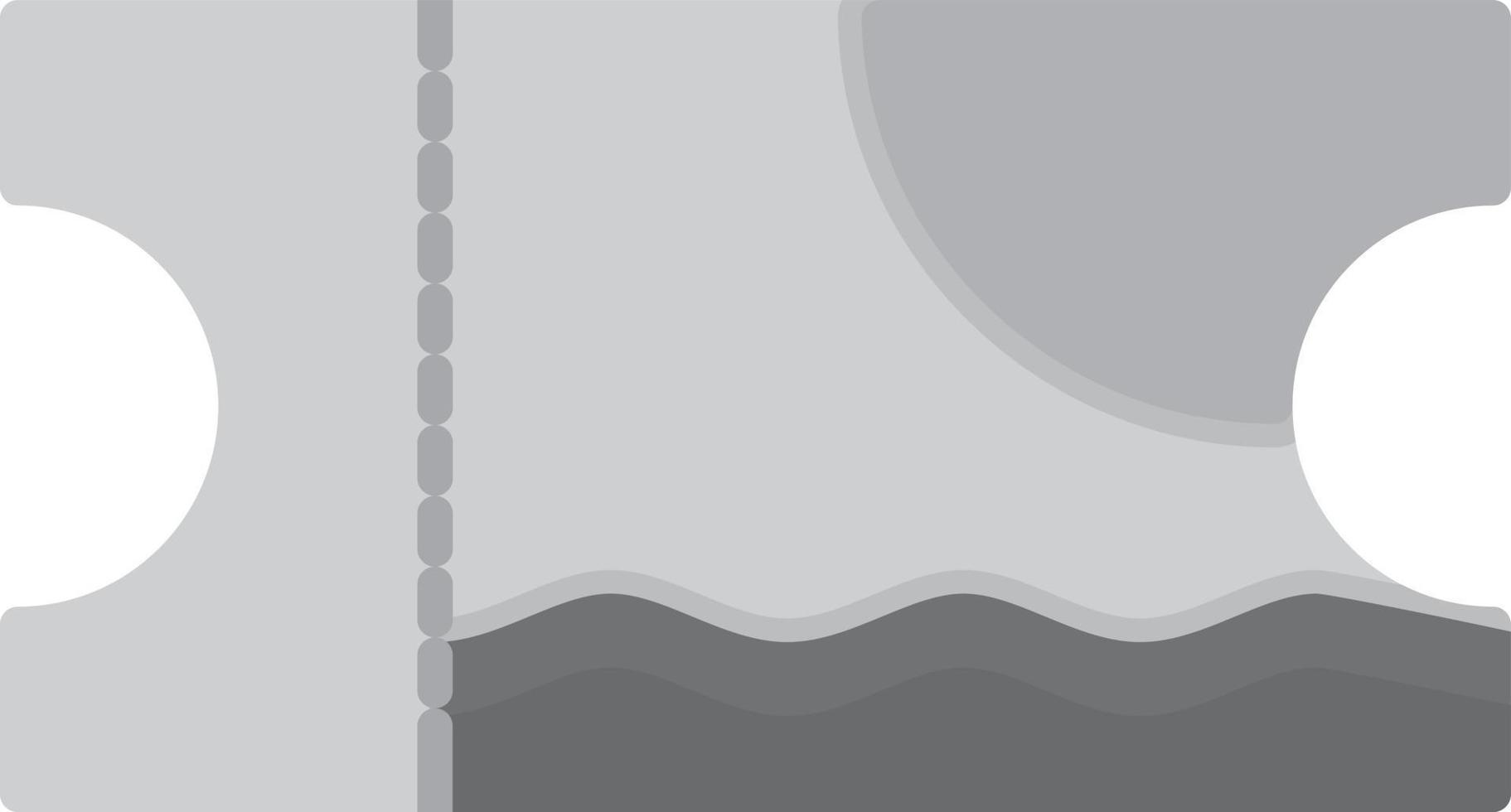 Ticket Flat Greyscale vector