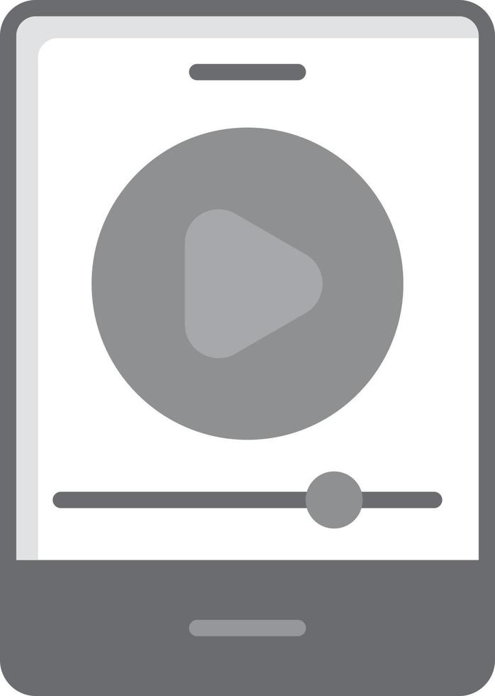 Video Tutorial Flat Greyscale vector