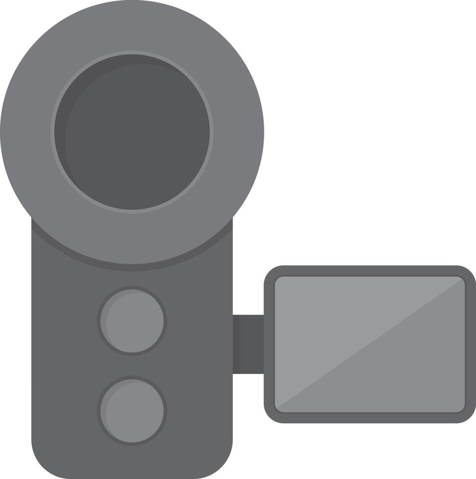 Camcorder Flat Greyscale vector