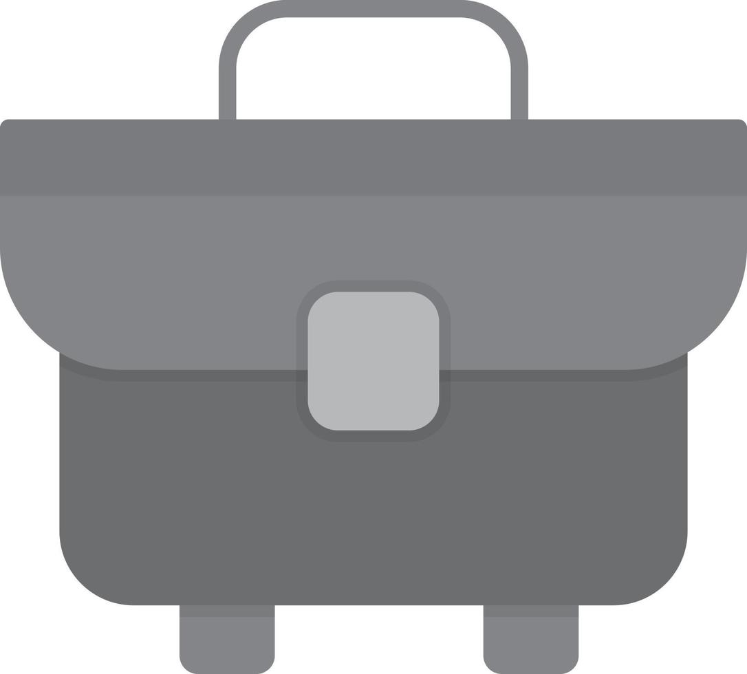 Suitcase Flat Greyscale vector