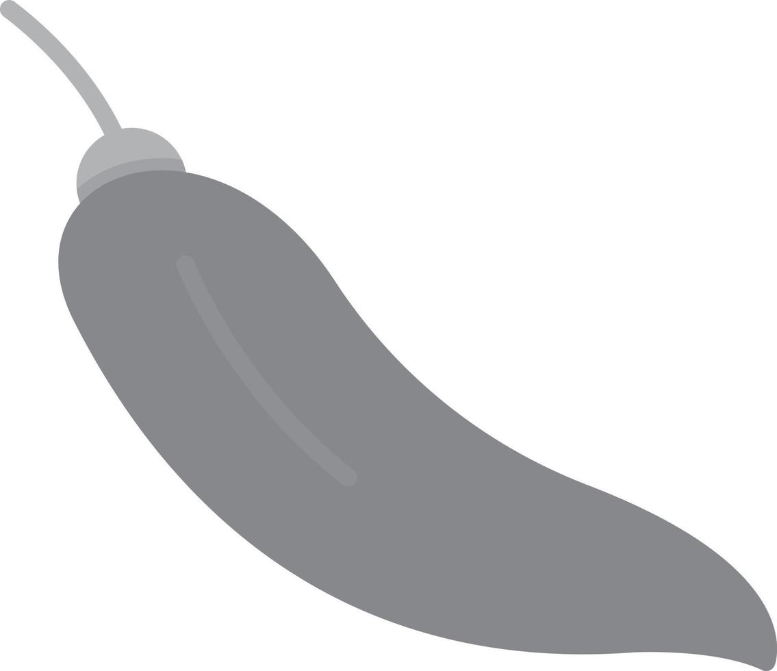 Chilli Flat Greyscale vector