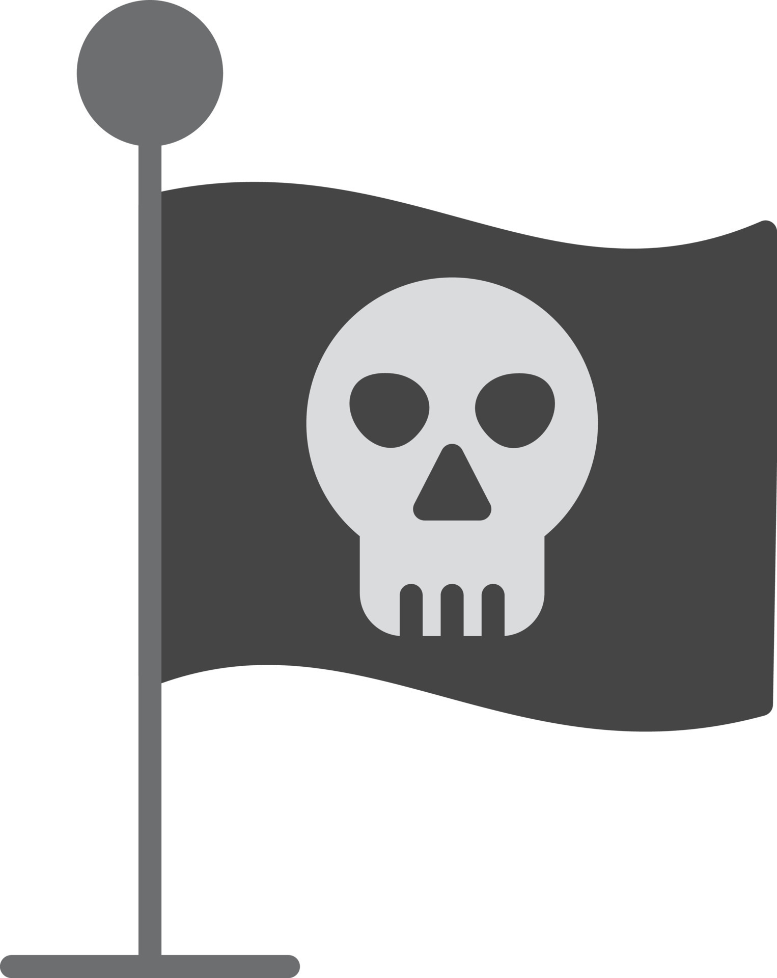 Pirate Flag Flat Greyscale 9917025 Vector Art at Vecteezy